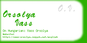 orsolya vass business card